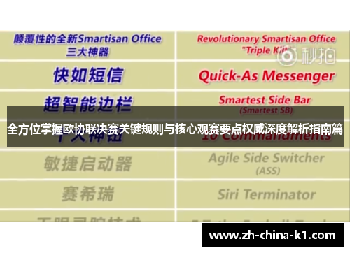 全方位掌握欧协联决赛关键规则与核心观赛要点权威深度解析指南篇